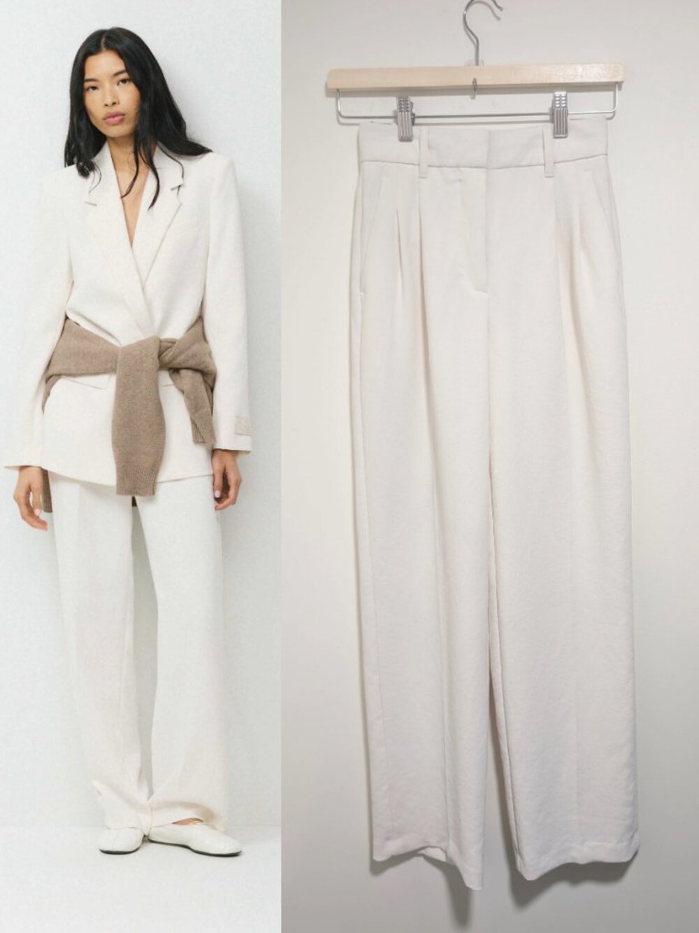 Aritzia Wilfred | The Effortless Pant Crepette In Light Birch